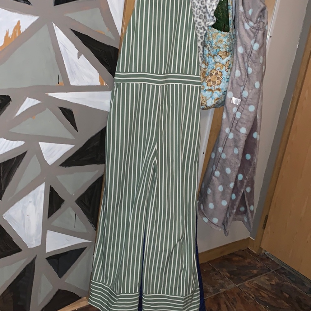 Green striped jumpsuit. Never worn - Picture 1 of 3